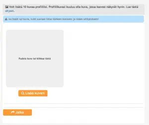 Lisää vielä profiilikuva (ei pakollinen)
